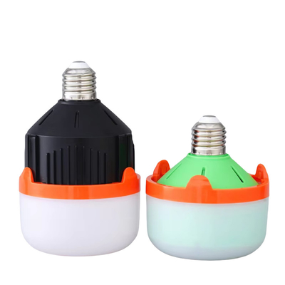 새로운 디자인 빠른 충전 높은 전력 긴 작업 시간 LED 비상 전구 E27 B22 기본 높은 밝기