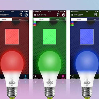 WIFI 또는 Blue Teeth를 통해 KTV용 모바일 앱으로 제어되는 LED 스마트 RGB 전구