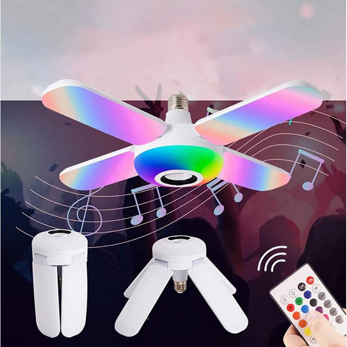 4개의 잎 팬 잎 20w Bluetooth 음악 램프, 실내 지도된 전구 Cri80